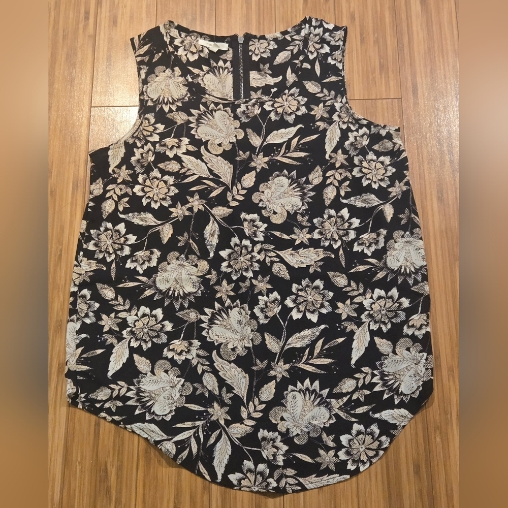 Maurices Floral Sleeveless Top - Black and White